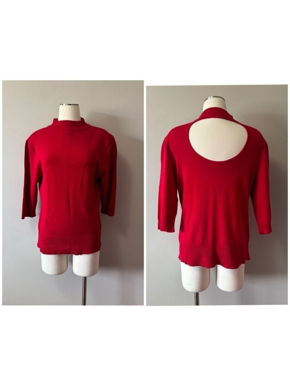 torrid Red Open-Back Cowlneck Sweater